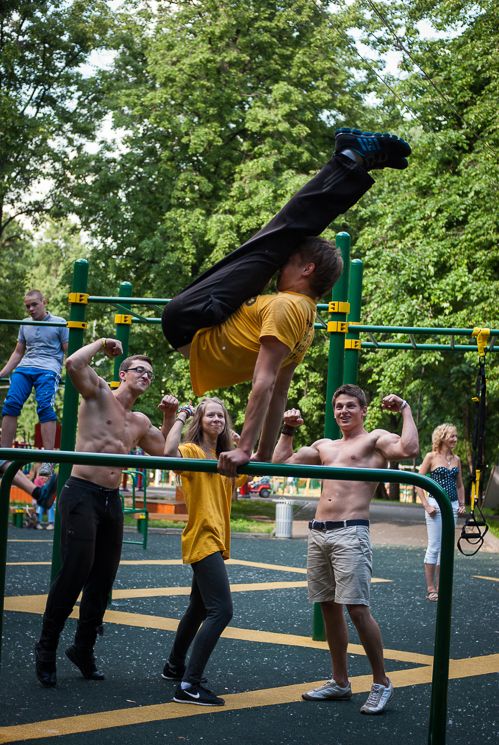 Воркаут-тренировка в Парке «Красная Пресня» (г. Москва)