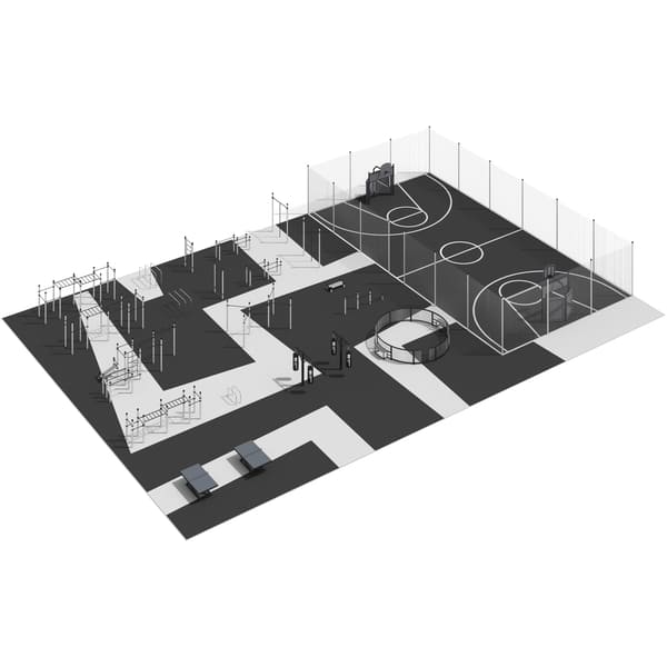 Спортивный кластер №19 - 1472 м2 (46 х 32 м)